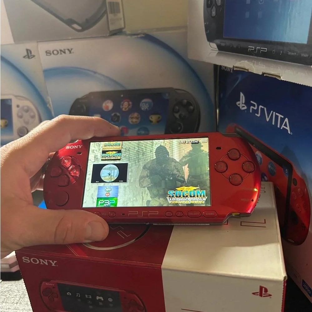Sony PSP Portable Gaming Console - Red